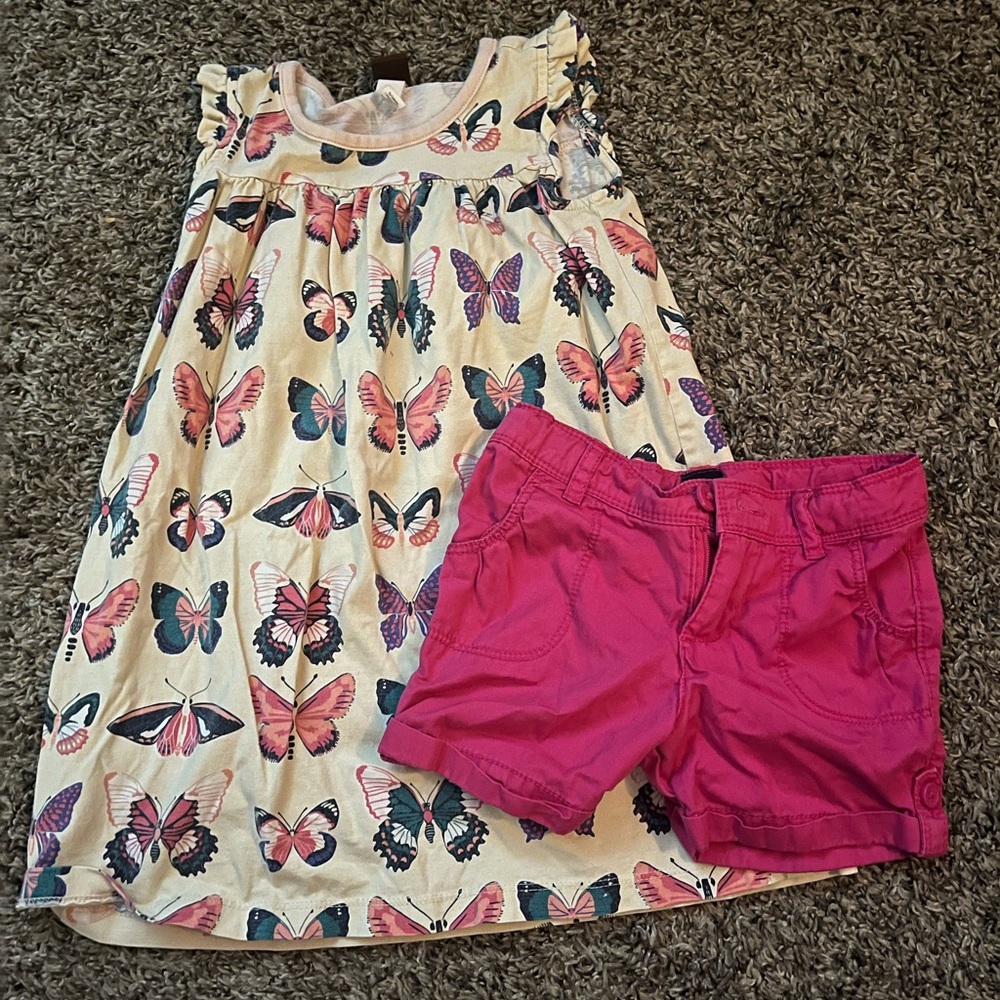 🦋 Dress & Magenta Shorts 🦋